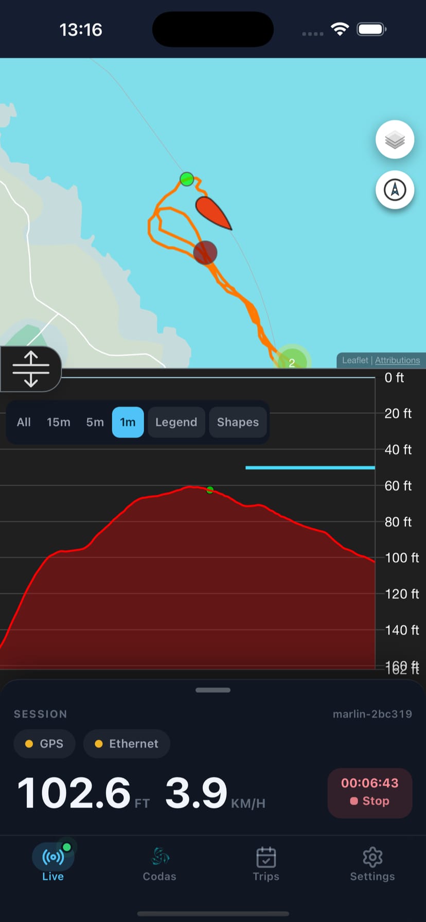 Marlin Connect app on a phone